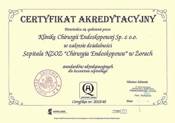 CERTYFIKAT-AKREDYTACJA-sport-klinika-2015