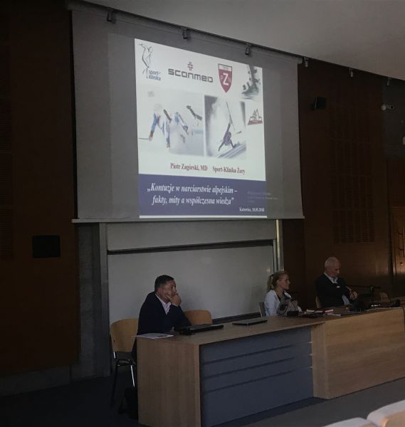 Wykład Piotra Zagórskiego lekarza ze Sport-Kliniki na Konferencji Szkoleniowo – Metodycznej Polskiego Związku Narciarskiego
